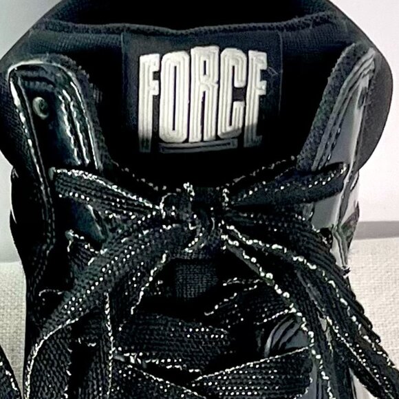 Nike Force High Top Sneakers Women’s Size 8 Black Glossy Classic Streetwear - Picture 10 of 16